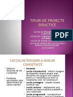 Tipuri de Proiecte Didactice