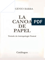 La Canoa de Papel Tratado de Antropología Teatral by Eugenio Barba Rina Skeel (Z-lib.org)