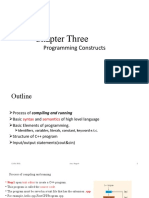 Chapter Three: Programming Constructs