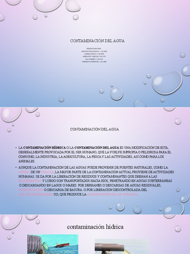Contaminación y conservación del agua | PDF | La contaminación del agua ...