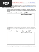 Investigating Quadratic Equations