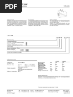 Solenoid Coil K.35/16 To VDE 0580: Description Function Application Caution: To Avoid Overheating The Coil May