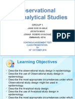 Group 1 Observational and Ana Lytical Epidemology