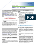 Standards Actions Summary