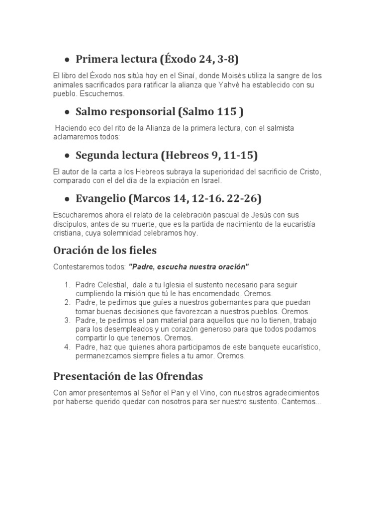 Moniciones y Lecturas Corpus Christi PDF