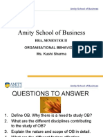 Amity School of Business: Bba, Semester Ii
