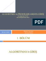 1. Bolum_BLM 1003 - Algoritma ve Programlamaya Giris (1)