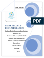 RIPHAH INTERNATIONAL COLLEGE FINAL PROJECT DOCUMENTATION Online Ticket Reservation System