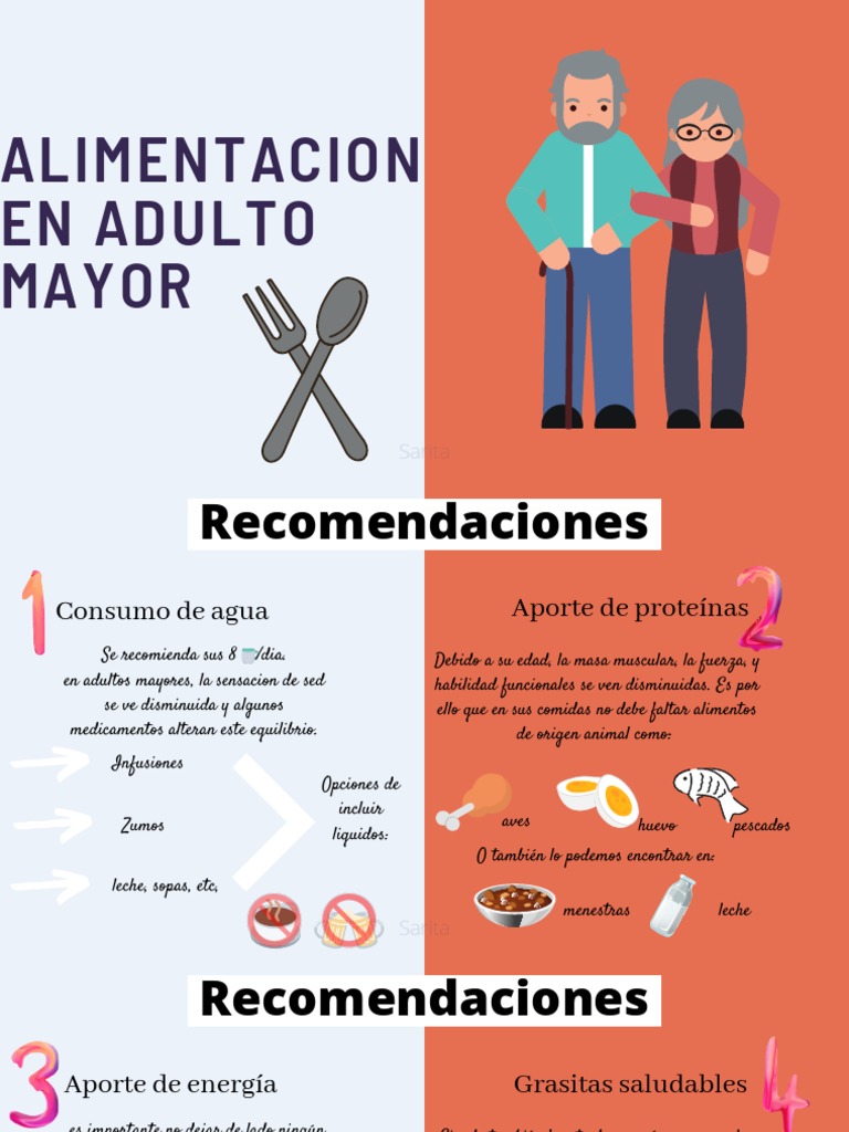 Nutrición Saludable para Adultos Mayores | PDF | Alimentos | Leche
