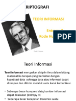 1 Teori Informasi Entropy Kode Huffman