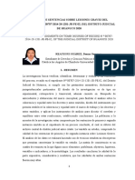 Calidad de sentencias sobre lesiones graves en Huánuco