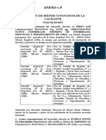 RELACIÓN DE BIENES CONOCIDOS DE LA CAUSANTE