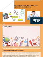 Cálculos estequiométricos en reacciones químicas