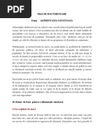 FISA DOCUMENTARE-ALIMENTATIA  SANATOASA