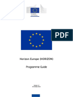 Horizon Europe (HORIZON) Programme Guide: 04 October 2021