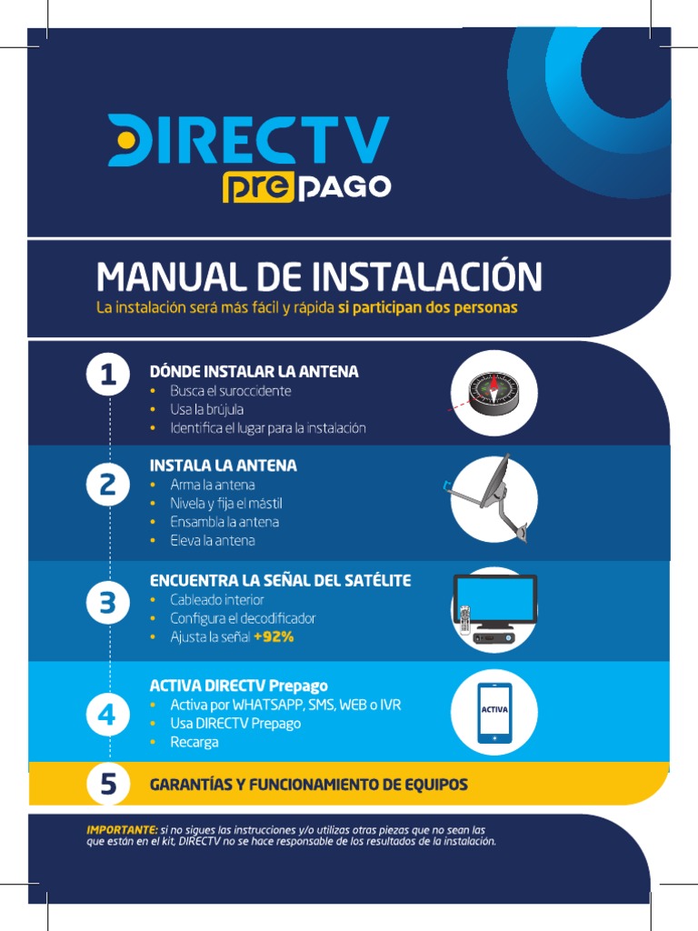 DirecTV MANUAL INSTALACION PDF