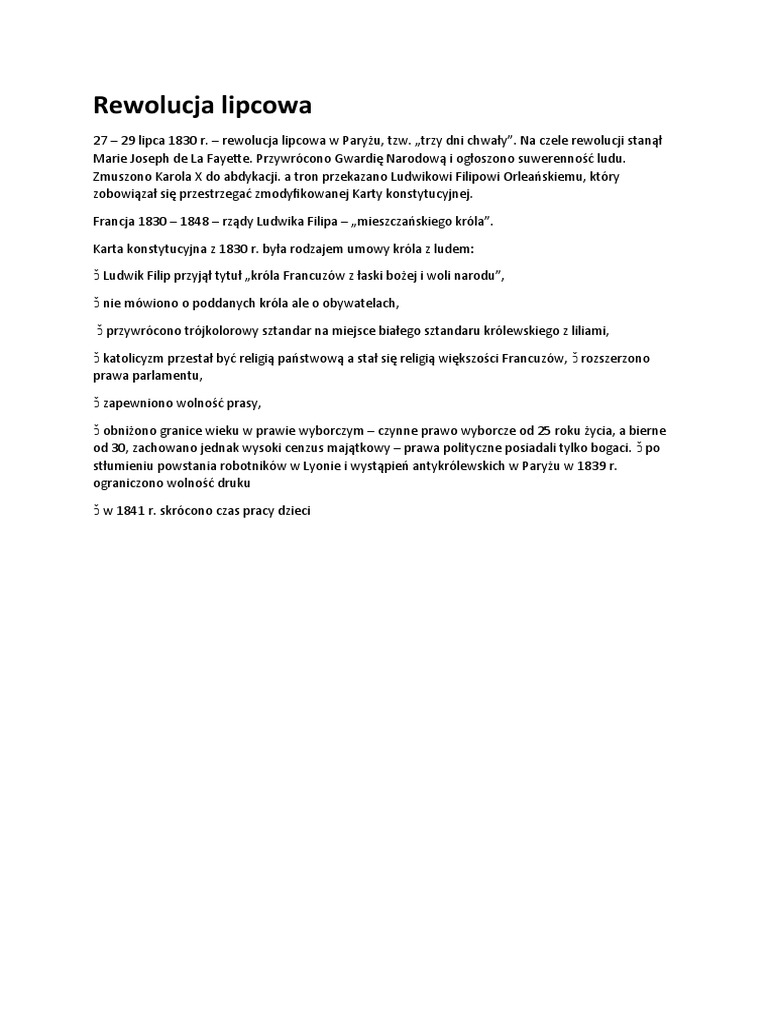 Rewolucja Lipcowa PDF