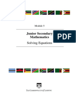 Junior Secondary Mathematics: Solving Equations