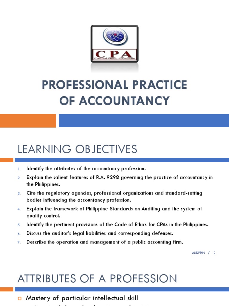 Professional Practice of Accountancy | PDF | Certified Public ...