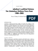 Tracking Zimbabwe's Political History: The Zimbabwe Defence Force From 1980-2005
