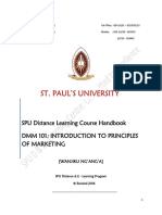 DMM 101 Introduction To Principles of Marketing