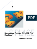 SIPLACE Pro Database - Backup and Restore - 03 - 2006 - EN