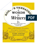 Roget's Thesaurus of Words For Writers: Over 2,300 Emotive, Evocative, Descriptive Synonyms, Antonyms, and Related Terms Every Writer Should Know - David Olsen