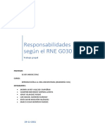 S.16 Responsabilidades Según El RNE G030