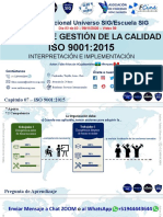 Curso Internacional Universo SIG - IsO 9001.2015 SGC - 009