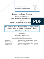 Rapport PFE Mise en Place D'un Système de Management Qualité Selon ISO 9001v2015 - BENITTO AbdEssamad