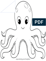 Octopus Outline Paper Crafts