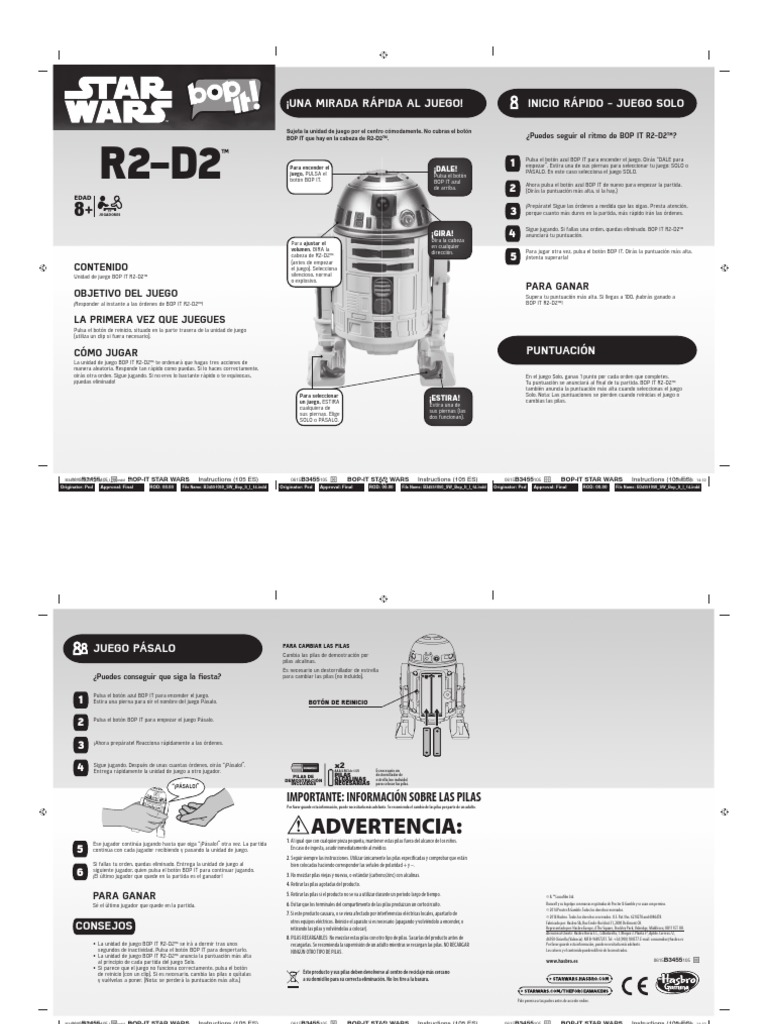 Manual Hasbro Bop It R2 D2 | PDF