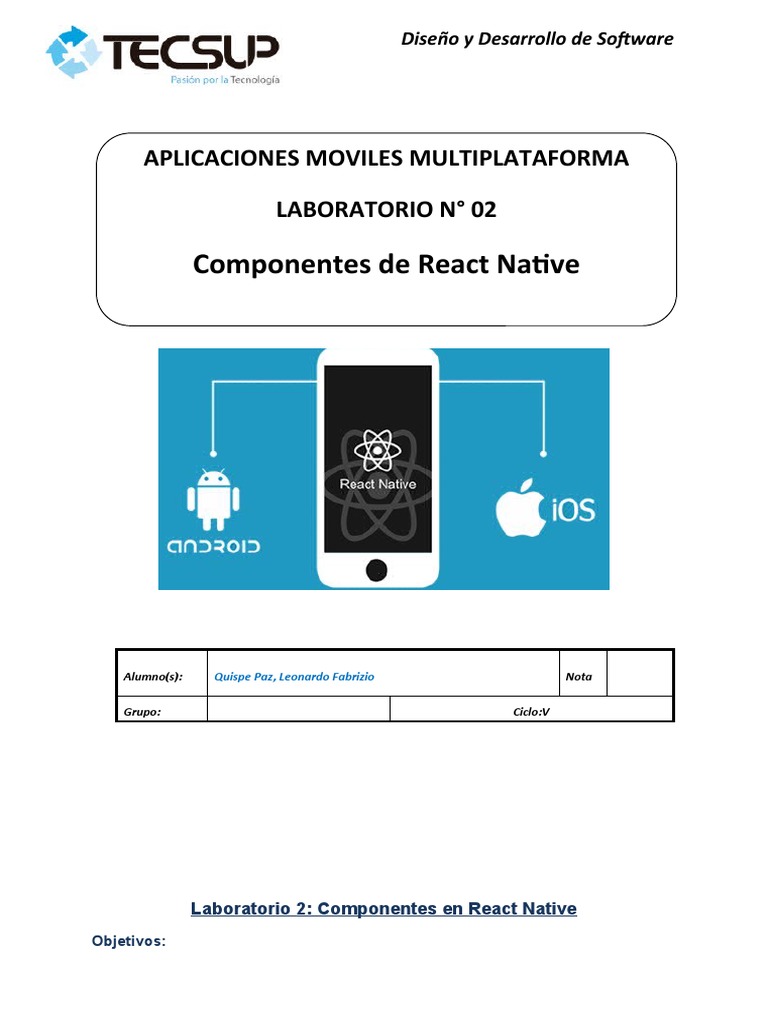 Componentes Esenciales en React Native | PDF | Aplicación movil ...