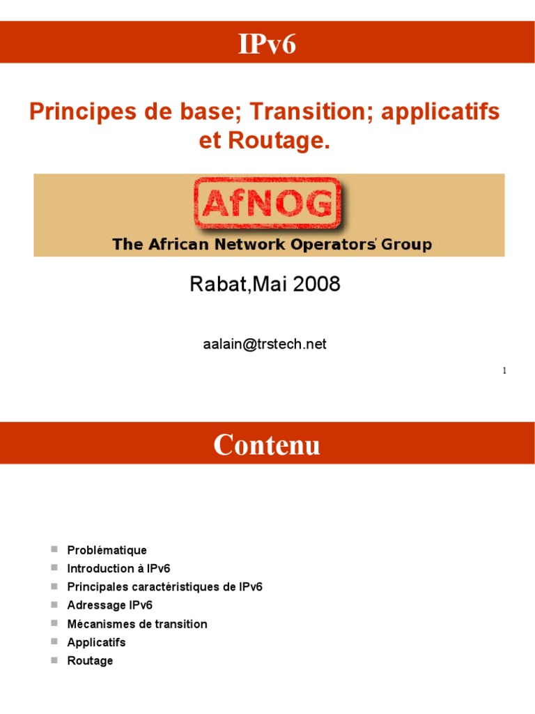 Introduction à IPv6 et ses caractéristiques | PDF | I Pv6 | Adresse IP