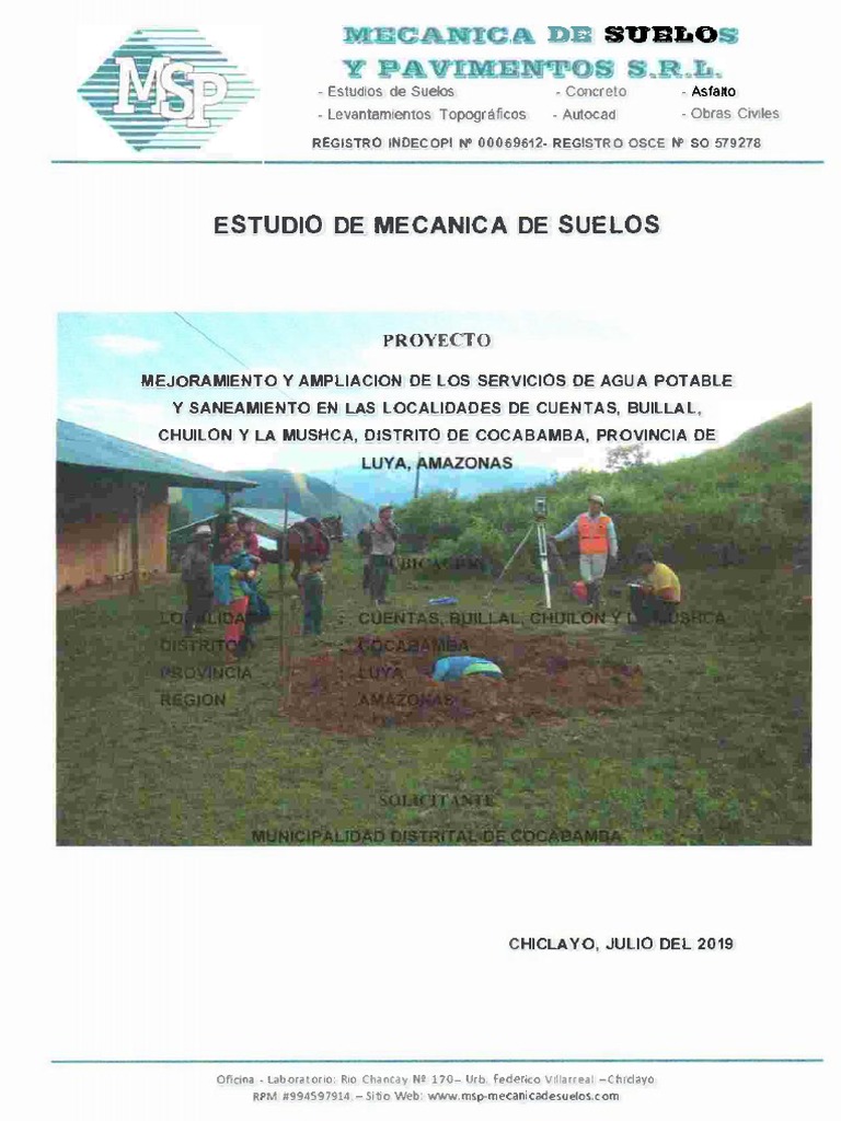 Estudio De Mecanica De Suelos Pdf Ciencias De La Tierra