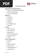 Course Content For SAP EWM: The Extended Warehouse Management System