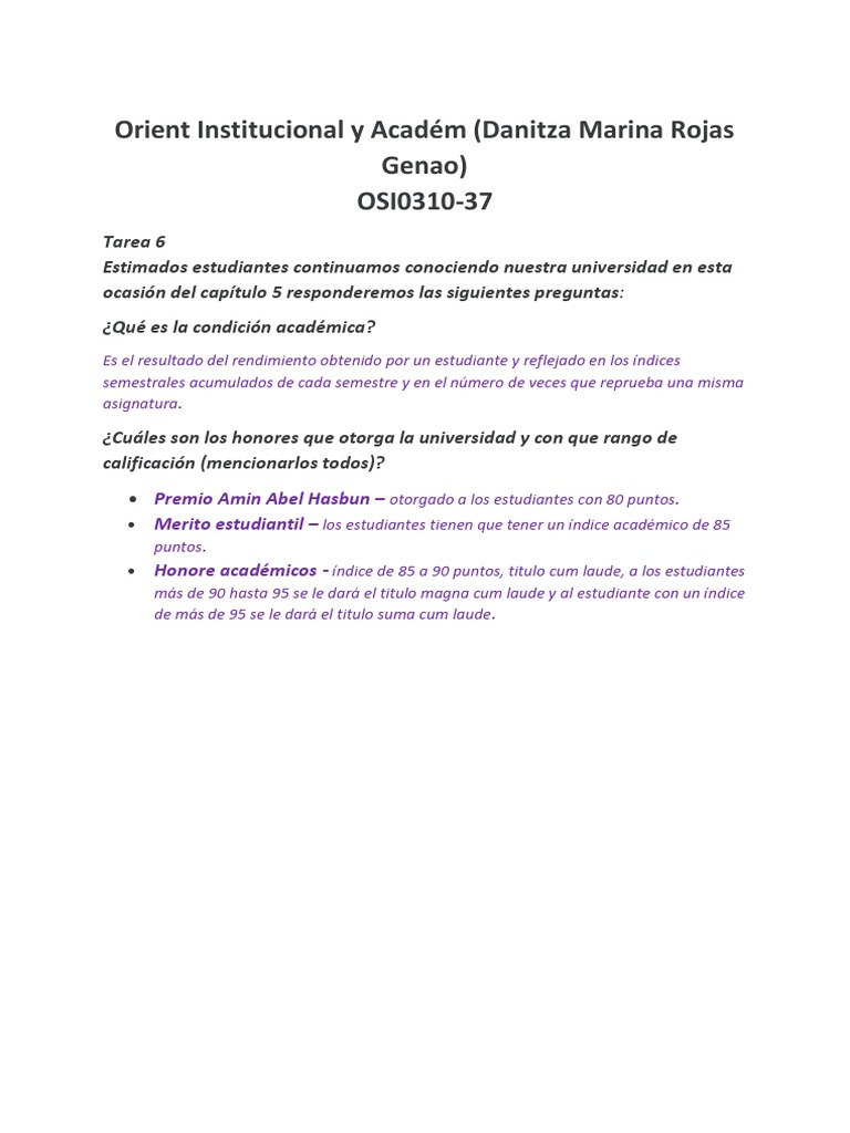 Tarea 6 Orientacion | PDF | Crecimiento personal y profesional