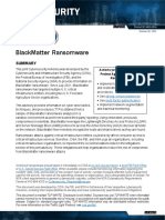 Joint-CISA-FBI-NSA CSA AA21-291A BlackMatter Ransomware