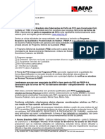 3 Comunicado AFAP Propagação de Chamas Forros de PVC