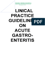 Clinical Practice Guidelines ON Acute Gastro-Enteritis: Santissima Trinidad Hospital