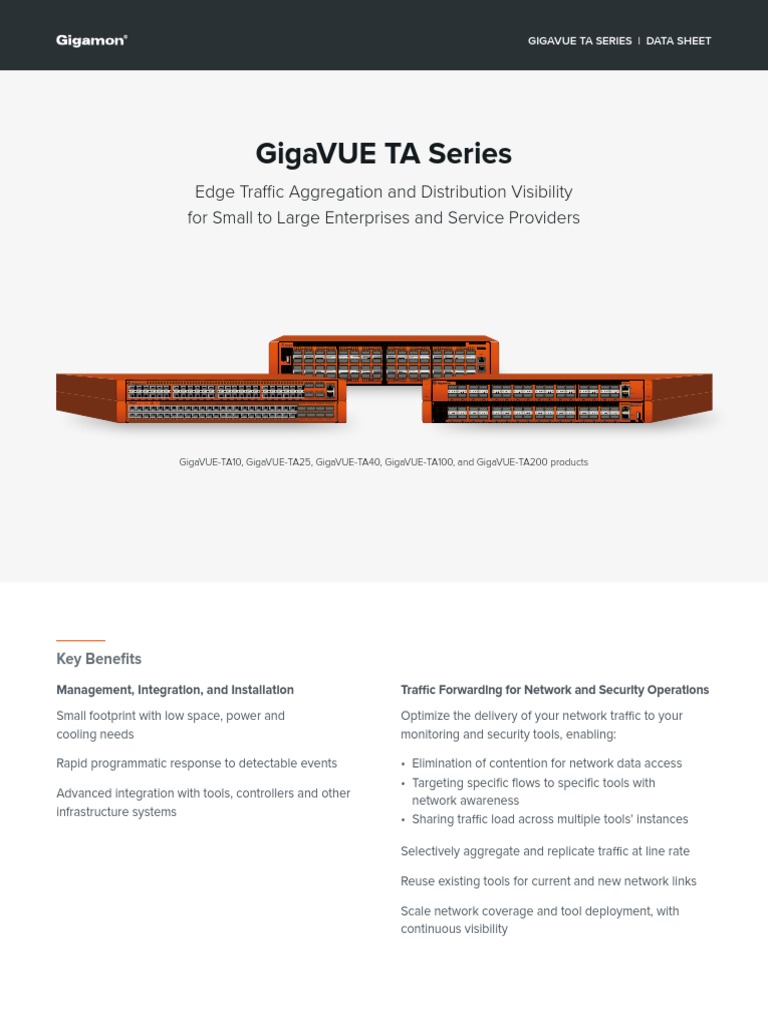 Ds Gigavue Ta Series Traffic Aggregation Pdf Computer Network