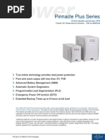 Pinnacle Plus Series: Online Double Conversion UPS Tower/19" Rackmount Version: 700 To 6000VA