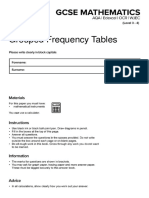 Grouped Frequency Tables Questions MME