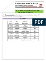 Syllabus & Date Sheet IG III-O III Terminal Examination 2021