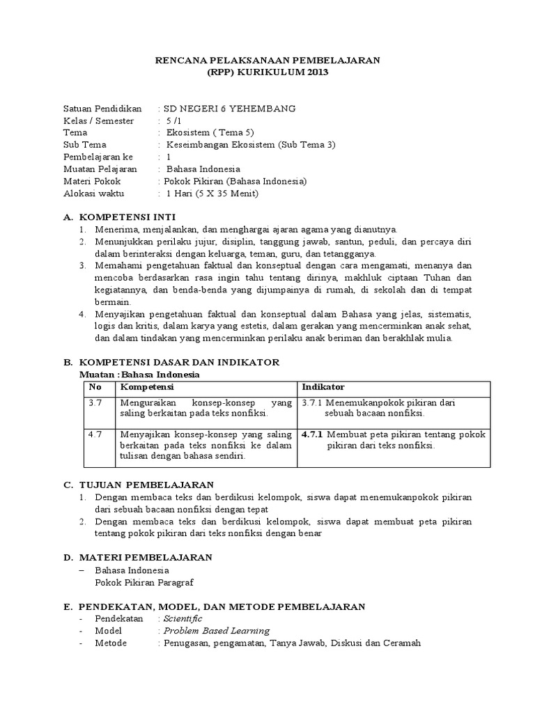 Analisis RPP 5 | PDF