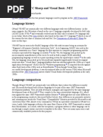 Comparison of C Sharp and Visual Basic