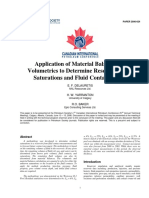 PETSOC-2006-024-P Application of Material Balance and Volumetrics to Determine Reservoir Fluid Saturations and Fluid Contact Levels