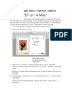Guardar Un Documento Como Archivo PDF en La Mac