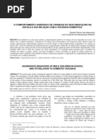comportamento agressivo de crianças do sexo masculino