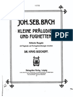 Bach Kleine Präludien Fughetten